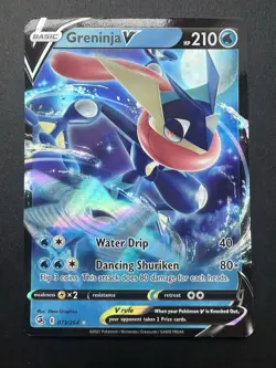 Pokemon TCG Greninja v Fusion Strike Holo Ultra Rare Card 073/264 - Image 1