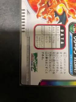 Charizard Pokemon Zukan Card Carddass Holo Japanese FL. 003 Fire Red Exc F/S - Image 4