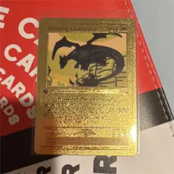 Pokemon Gold Metal Shining Charizard Fire Dragon Standard Card English - Image 1