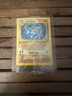 Machamp 8/102 1st Edition Sealed Holo Pokemon card Factory Cellophane - Image 2