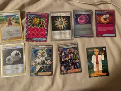 Pokemon Lot 9 Cards Trainers Ace Damage to Nm No Duplicates See Pictures - Image 1