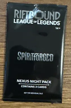 Riftbound Spiritforged Nexus Night Pack Sealed English 3-Card Pack promo English - Image 1