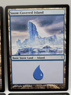 MTG Snow-Covered Island x4 LP Coldsnap Basic Snow Land Playset Magic Cards - Image 3
