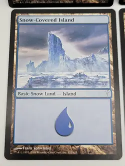 MTG Snow-Covered Island x4 LP Coldsnap Basic Snow Land Playset Magic Cards - Image 4