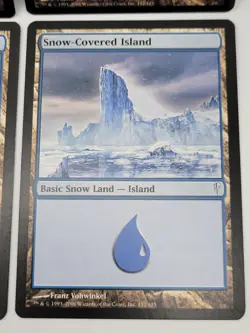 MTG Snow-Covered Island x4 LP Coldsnap Basic Snow Land Playset Magic Cards - Image 5
