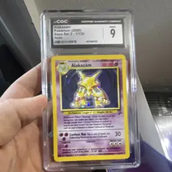 Alakazam Base Set 2 Holo Rare CGC 9 001/130 Pokemon TCG 2000 English - Image 1
