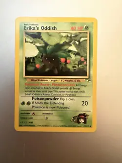 Erika's Oddish 47/132 Gym Heroes Challenge Pokemon TCG WOTC - Image 1