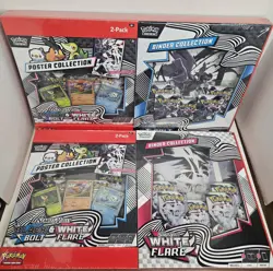 Pokemon Black Bolt and White Flare Binder + Poster Sam's Club Bundles Both - Image 1