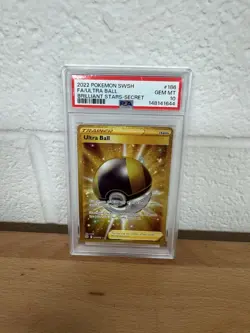 2022 POKEMON SWORD & SHIELD BRILLIANT STARS SECRET FULL ART/ULTRA BALL PSA 10 - Image 1