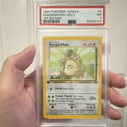 1999 Pokemon TCG Jungle Kangaskhan 1st Edition Holo Rare 5/64 PSA 7 - Image 1