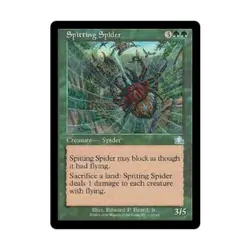 WOTC MtG Prophecy Spitting Spider (U) (Foil) EX - Image 1