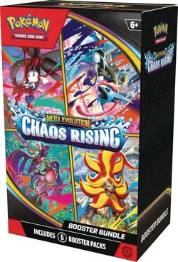 Pokemon TCG: Mega Evolution Chaos Rising Booster Bundle 6 Packs Presale - Image 2