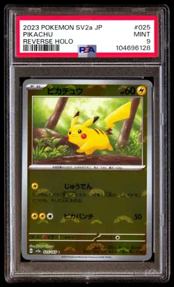 PSA 9 Pikachu 025/165 Pokemon SV2A Pokemon 151 Japanese 2023 Reverse Holo - Image 1