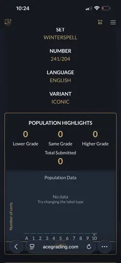 Disney Lorcana Pocahontas 241/204 Iconic Ace 10 Perfect Sub Grades Pop 1 - Image 4