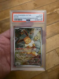 Pokemon TCG Eevee Prismatic Evolutions Promo SVP 173 Pokemon Center PSA 10 - Image 1