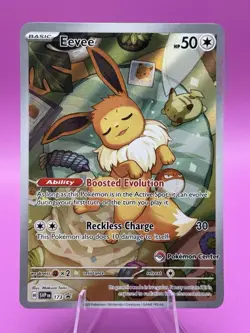 Pokemon TCG Eevee 173 Holo Promo Prismatic Evolutions Pokemon Center Stamped - Image 1