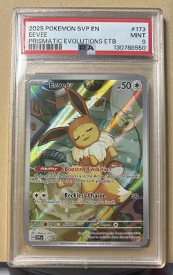 Pokemon Eevee TCG SVP 173 Prismatic Evolutions ETB Promo PSA 9 - Image 1