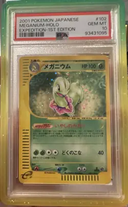 Meganium Pokemon 2001 Holo E-Series Expedition 1st Japanese 102/128 PSA 10 - Image 1