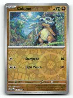 Cubone 076/159 - Journey Together Reverse Holo - Pokemon Card NM/M - Image 1