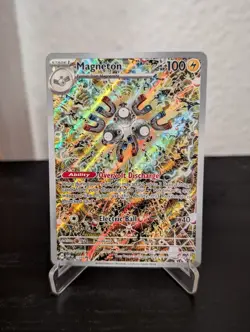 Pokemon TCG Magneton SVP159 Surging Sparks Black Star Promo Card NM Condition - Image 1