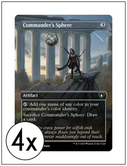 4x Commander's Sphere, Borderless Art, Magic the Gathering, MTG NM - Image 1
