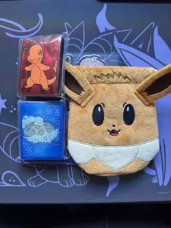 Pokemon TCG Accessories Lot Prismatic Eevee Pouch Stellar Crown Sleeves Obsidia - Image 1