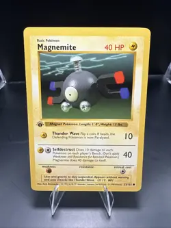 Pokemon Card - Magnemite 1st Edition Base Set Shadowless 53/102 - Image 2