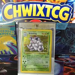 Pokemon TCG Base Set Nidoking Holo Rare 90 HP 11/102 English - Image 1