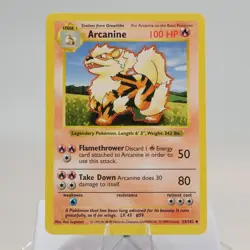 Pokemon TCG - Arcanine 23/102 Base Set Uncommon Shadowless WOTC 1999 - NM/EXC - Image 2