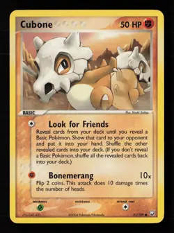 Cubone 51/109 Team Rocket Returns Pokemon Card -B5 - Image 1