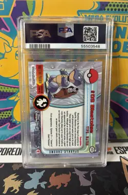 PSA 8 Blastoise 2000 Topps Chrome Pokemon T.V. Sparkle #9 NM-MT - Image 2
