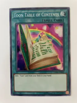Toon Table of Contents - Super Rare - Unl Edition - Mint - Yugioh! - Image 1