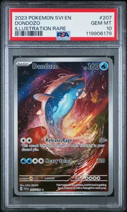 2023 POKEMON SVI EN-SCARLET & VIOLET ILLUSTRATION RARE #207 DONDOZO PSA 10 - Image 1