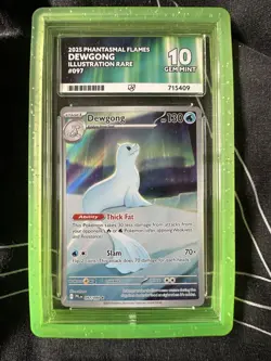 Pokemon TCG Dewgong Phantasmal Flames IR 097/094 English Ace 10 Gem Mint - Image 1