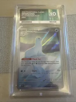 Pokemon TCG Dewgong Illustration Rare Ace Gem Mint 10 Phantasmal Flames 097/094 - Image 1