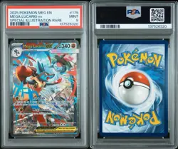 2025 POKEMON MEG EN-MEGA EVOLUTION 179 MEGA LUCARIO EX SIR PSA 9 - Image 3