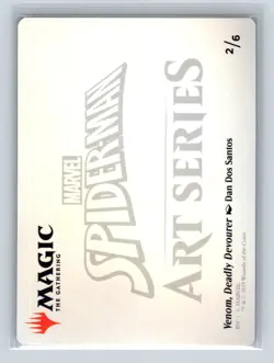 VENOM, DEADLY DEVOURER ART CARD MARVEL'S SPIDER-MAN MAGIC: THE GATHERING NM - Image 2