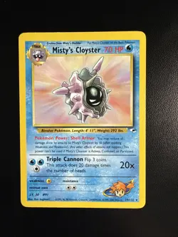 Misty's Cloyster 29/132 Non Holo Rare Gym Heroes Pokemon Card - Image 1