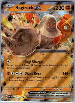 Regirock ex 107/217 ME: Ascended Heroes - Pokemon Card - NM - Image 1
