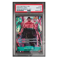 One Piece Card Roronoa Zoro OP06-118 Alternate Art Japanese - PSA 10 GEM MT - Image 1