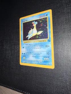 Pokemon Lapras Fossil Holo Rare 80 HP Basic Card 10/62 1999 English Unlimited - Image 1