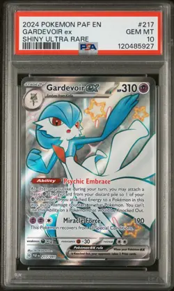 PSA 10 GEM GARDEVOIR EX #217 SHINY ULTRA RARE 2024 POKEMON PAF-EN PALDEAN FATES - Image 1