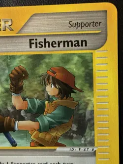 Pokemon Card Fisherman 125/144 Skyridge Set Non Holo Trainer WOTC Near Mint - Image 3