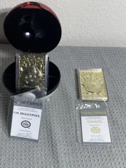 Pokemon 23K gold plated trading cards 1999 Burger King Promotion Set of 2 - Image 1