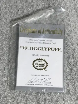 Pokemon 23K gold plated trading cards 1999 Burger King Promotion Set of 2 - Image 5