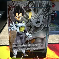 Bandai Dragon Ball Super Card Game Vegeta Gold Energy Marker E02-04 Foil Card NM - Image 1