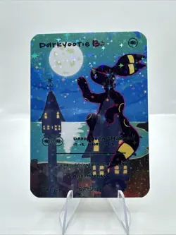 HOLO Pokederp Darkyootie - Umbreon VMAX Fan Art Custom Derpy Card Alt Art - Image 1