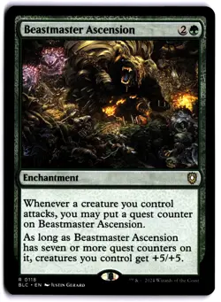 Beastmaster Ascension NM BLC Commander: Bloomburrow MTG - Image 1
