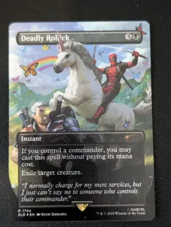 MTG Deadly Rolick 1754 Secret Lair Marvel Deadpool FOIL NM+ - Image 1