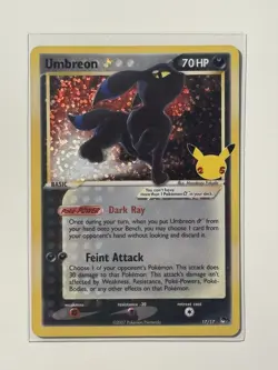 Pokemon Celebrations Umbreon Gold Star Classic Collection 17/17 MINT - Image 1